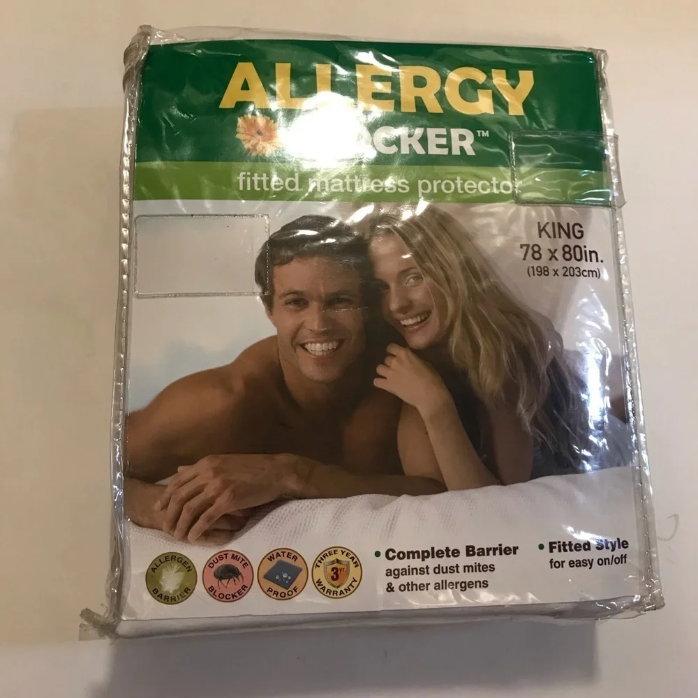 NWT King Allergy Blocker Mattress Protector t.